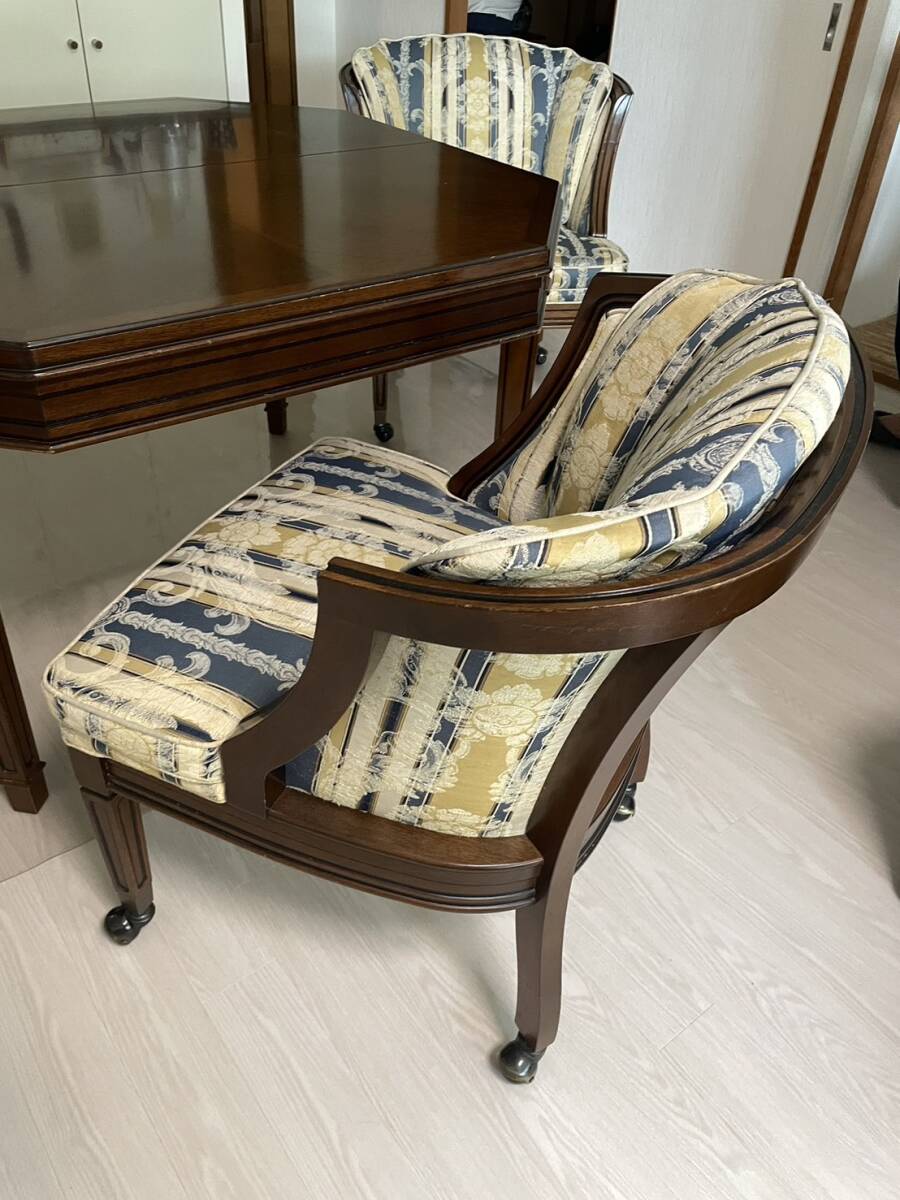 地中海ロイヤル シャルル パーティチェア W670×D660×H800×SH450mm 2778-11 (ビーチロイヤルオークグレージング仕上 張地ランク:MC)