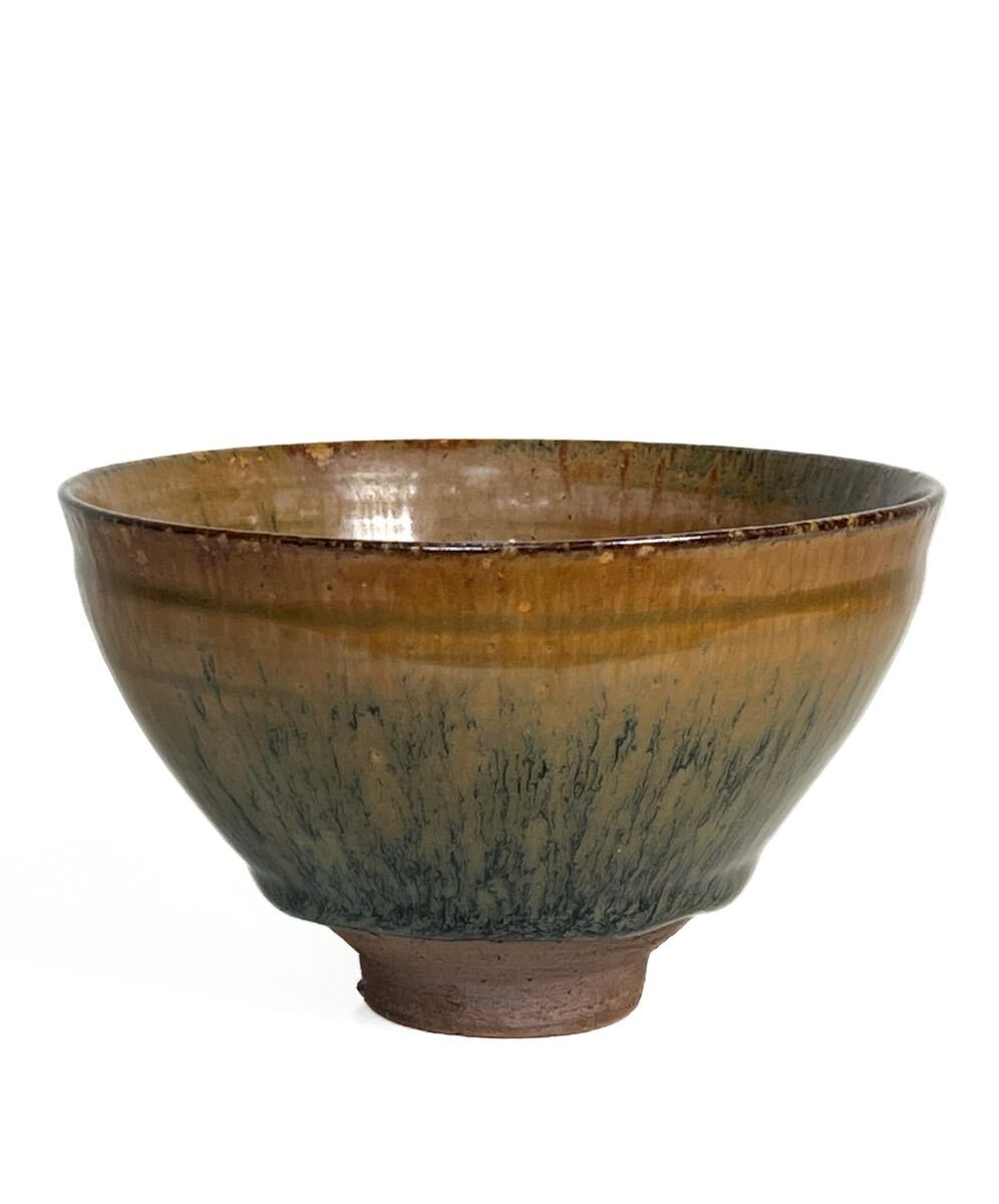 宋代 油滴天目 建窯兔毫窯変天目茶碗/中国古玩・唐物・禾目天目 茶道具 兎毫 天目茶碗 禾目天目茶碗 建窯 中国 唐物 抹茶碗 茶器(宋