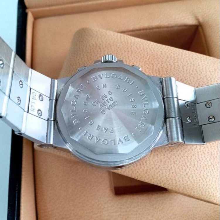BVLGARI ブルガリ ディアゴノ スポーツ クロノグラフ CH35S デイト 黒 ブラック SS ステンレス メンズ 自動巻き