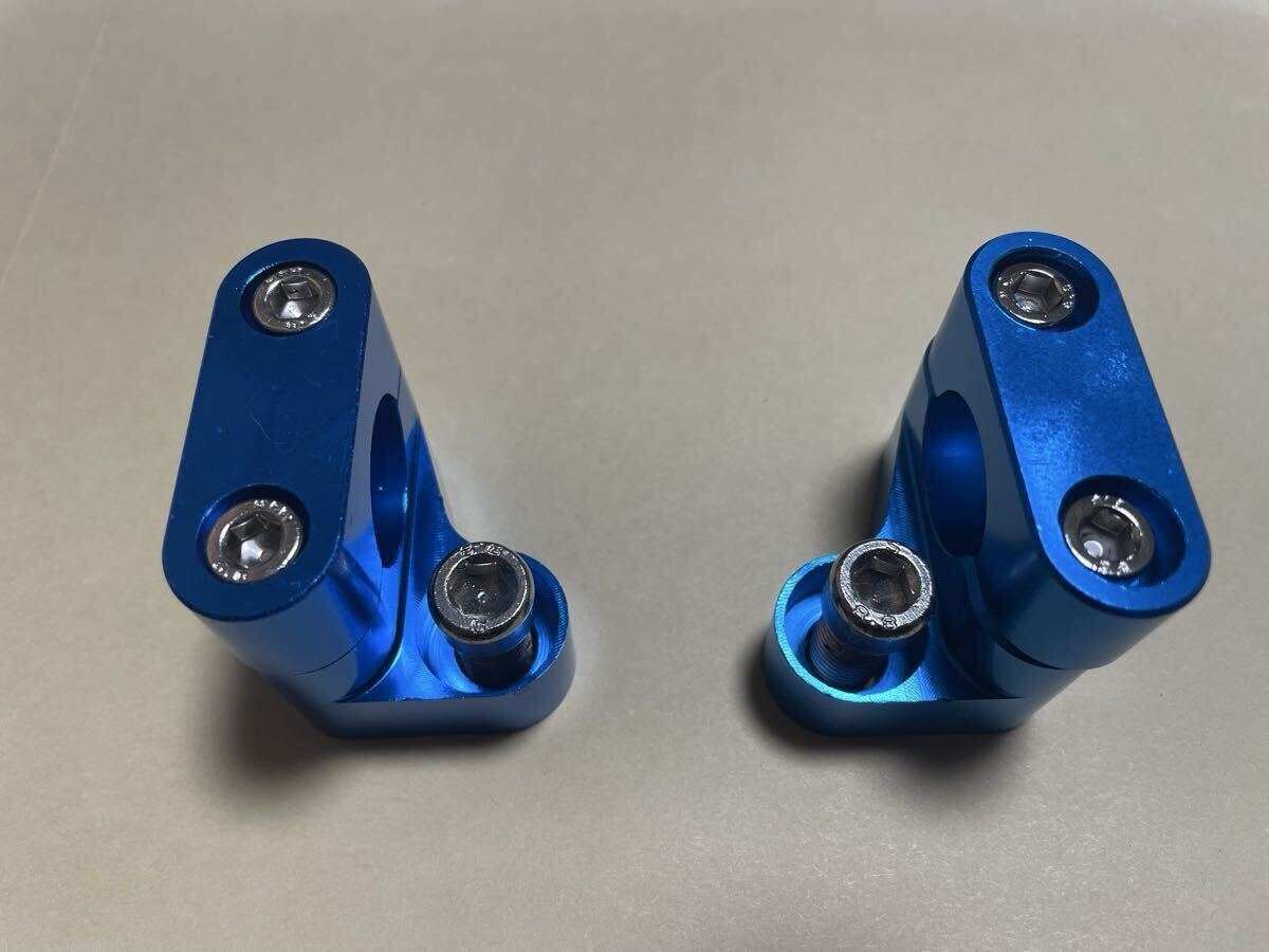 ☆モンキー(Z50J・AB27)用 アルミ製バーハンドルクランプ ブルーアルマイト ハンドルマウント_画像3