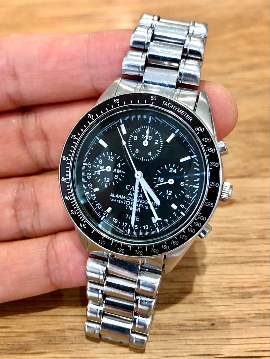 operation SEIKO ALBA CARIB alarm chronograph N944-7A40