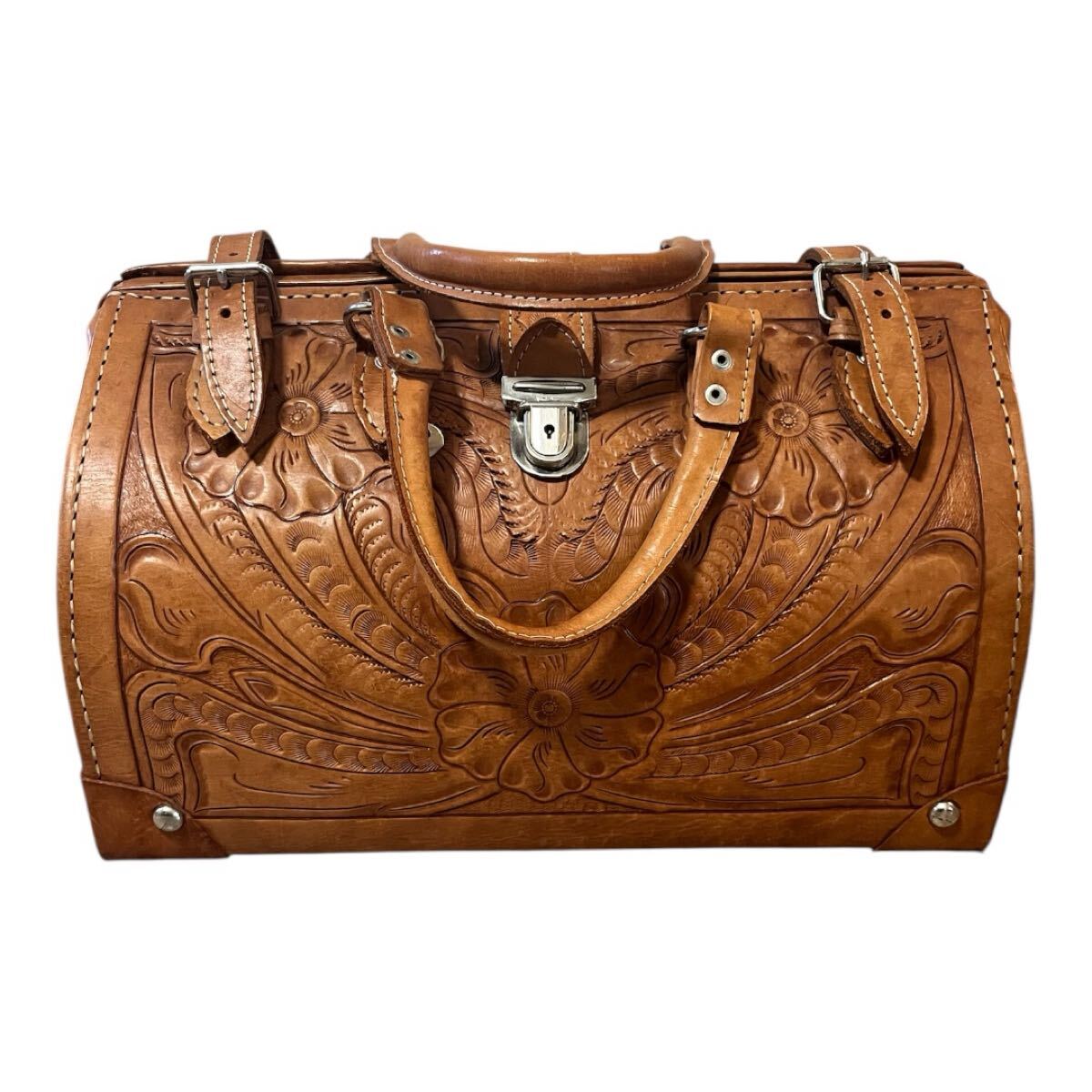  натуральная кожа гладкая кожа кожа Carving ручная работа сумка "Boston bag" 