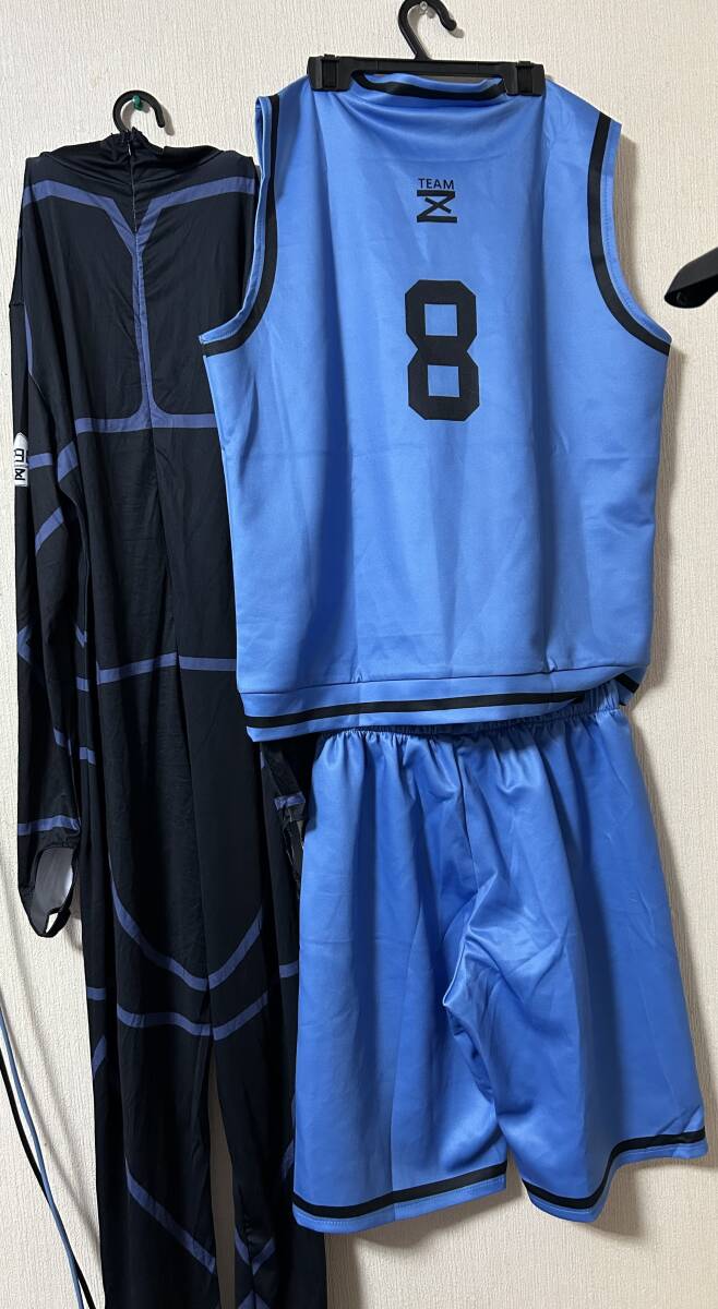 【コスプレ衣装 蜂楽廻 ブルーロック】全身タイツ　ウィッグ付き　サイズXL_画像2