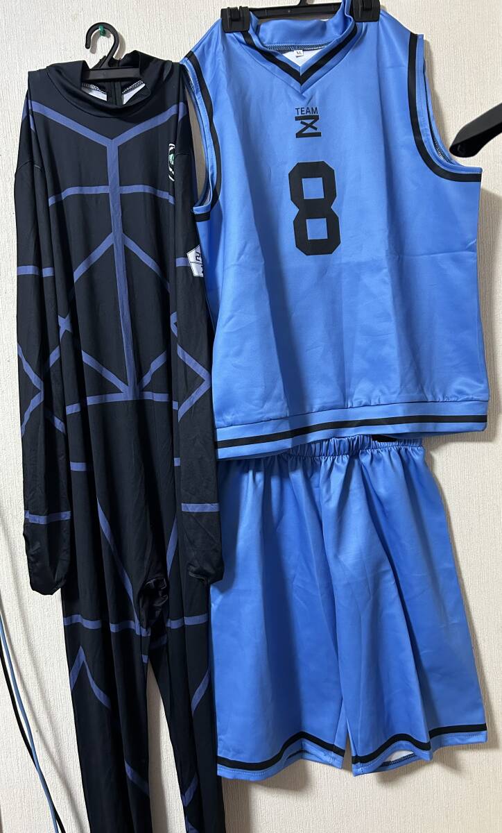 【コスプレ衣装 蜂楽廻 ブルーロック】全身タイツ　ウィッグ付き　サイズ2XL/XXL_画像4