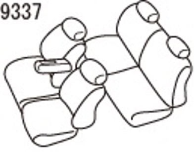 シートカバー ブラック×レッド フレアワゴン MM53S R2/9～ ラグジュアリー Artina/アルティナ 9337_画像2