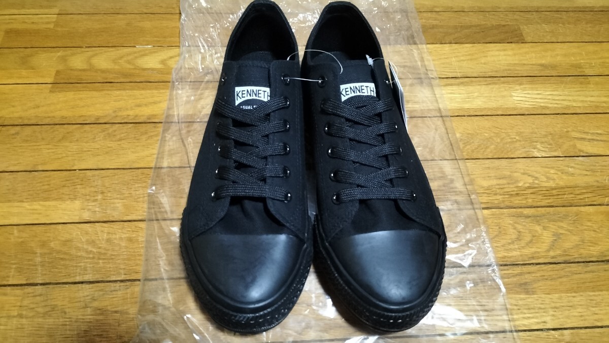 新品未使用タグ付き　スニーカー　オールブラック　黒　コンバース風　26.0cm_画像3