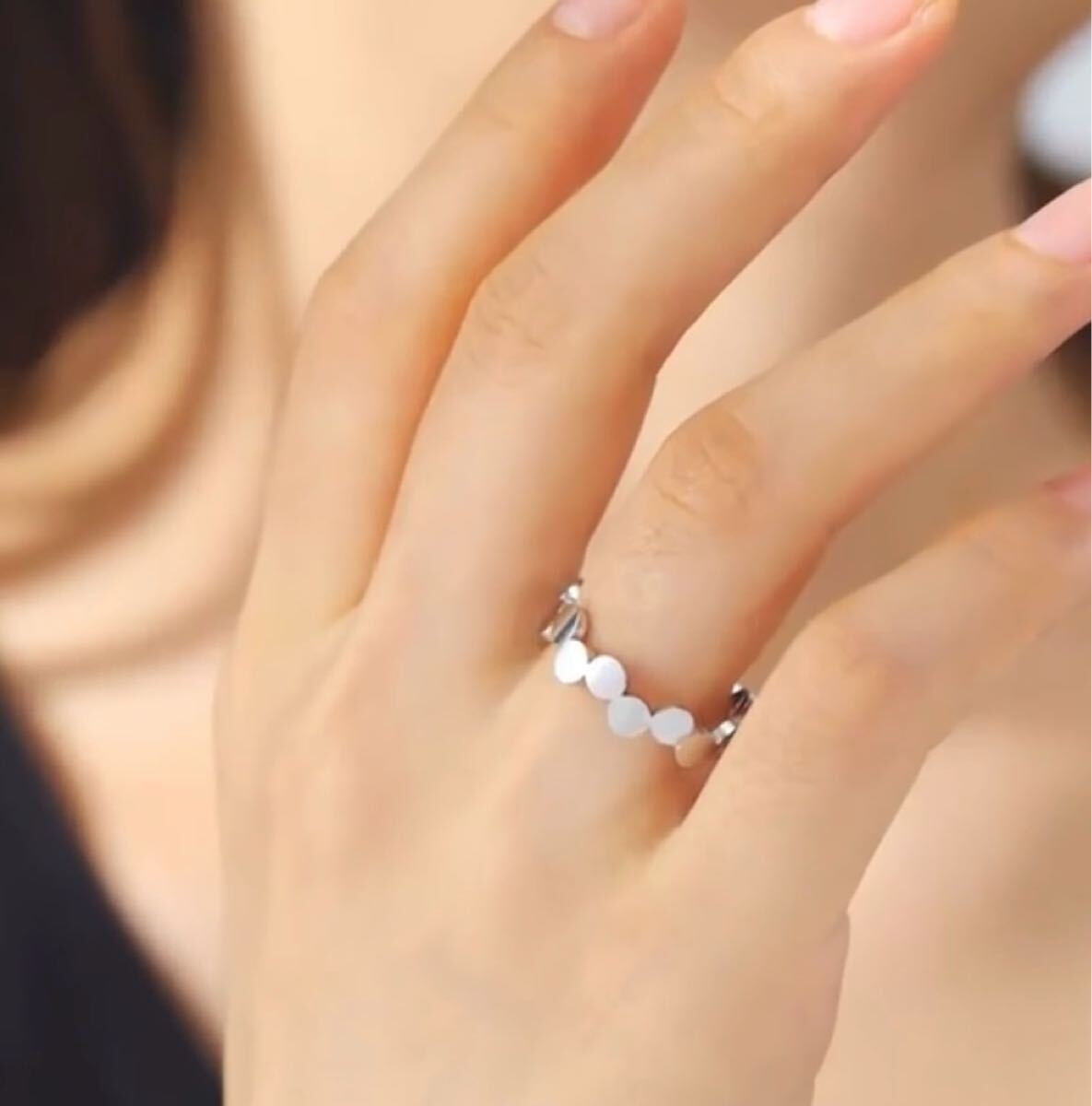 新品☆指輪☆2点セット☆ゴールド×ホワイト☆K18GP☆フリー☆13号からフリー リング_画像3