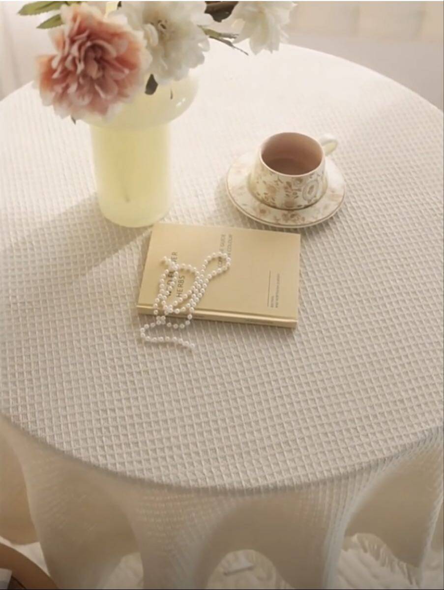 新品☆ブランケット☆フリンジ付☆ミルク色☆軽量☆可愛い☆使い方色々☆ アウトドアにも☆ _画像4