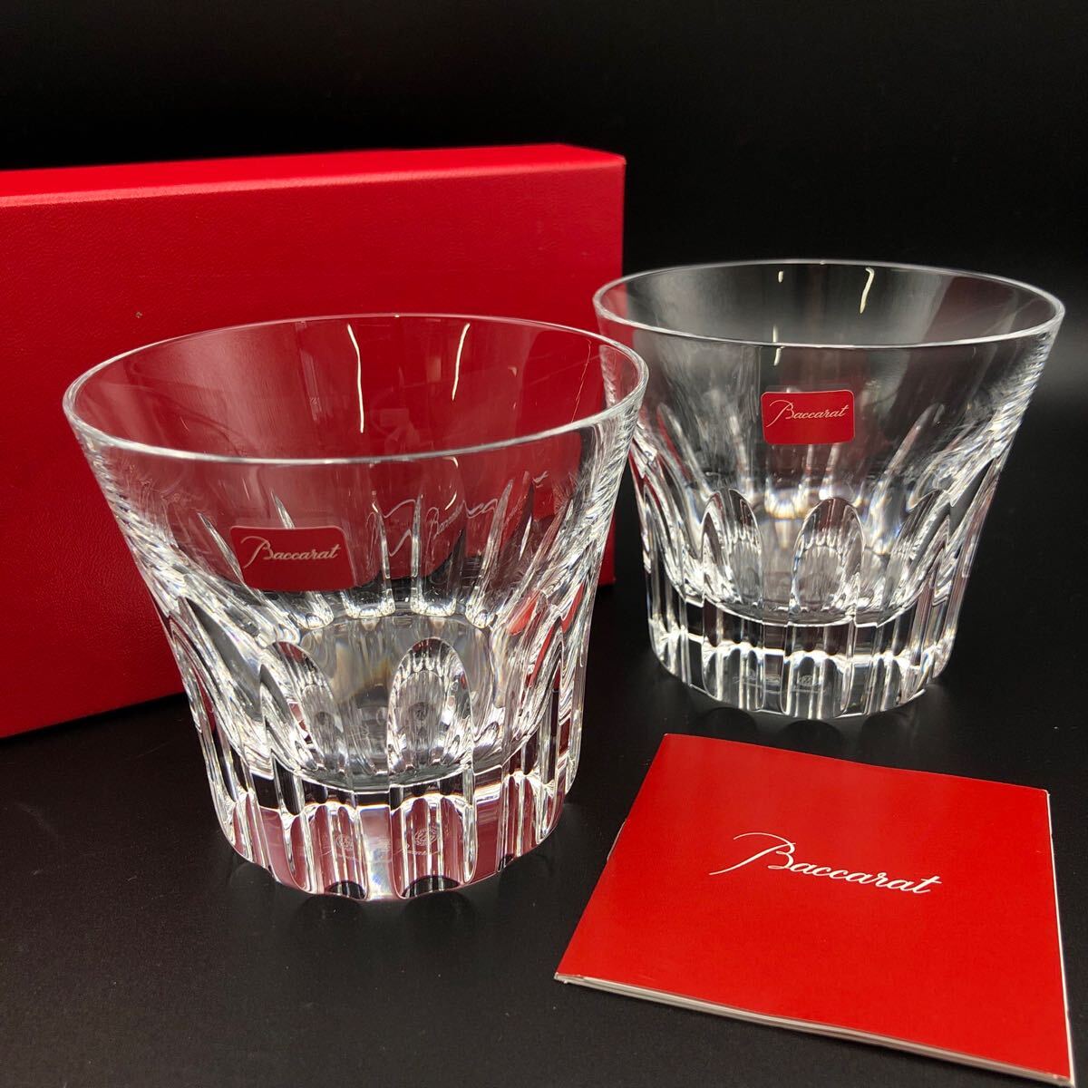 ☆F06199【未使用保管品】Baccarat バカラ/ペア/ロックグラス