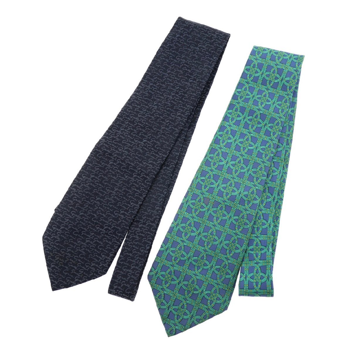 HERMES GUCCI ブランド ネクタイ まとめ売り 1円スタート ネクタイ まとめ2点セット GUCCI グッチ HERMES