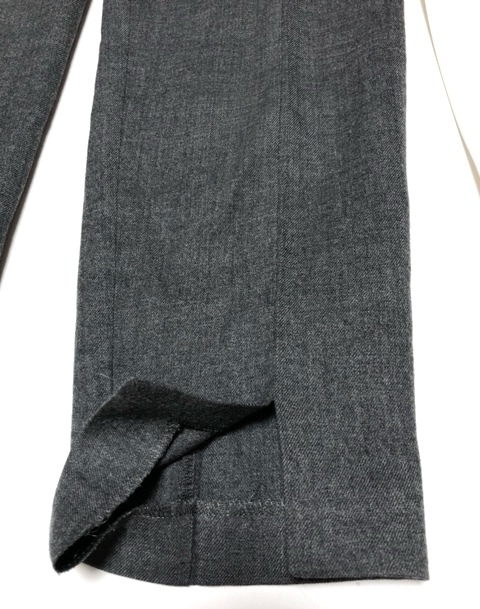 ☆二点落札で送料無料! 2A57 NEMIKA ネミカ テーパードパンツ グレー SIZE11 L-XL 日本製 ウール レディース レリアン _画像5