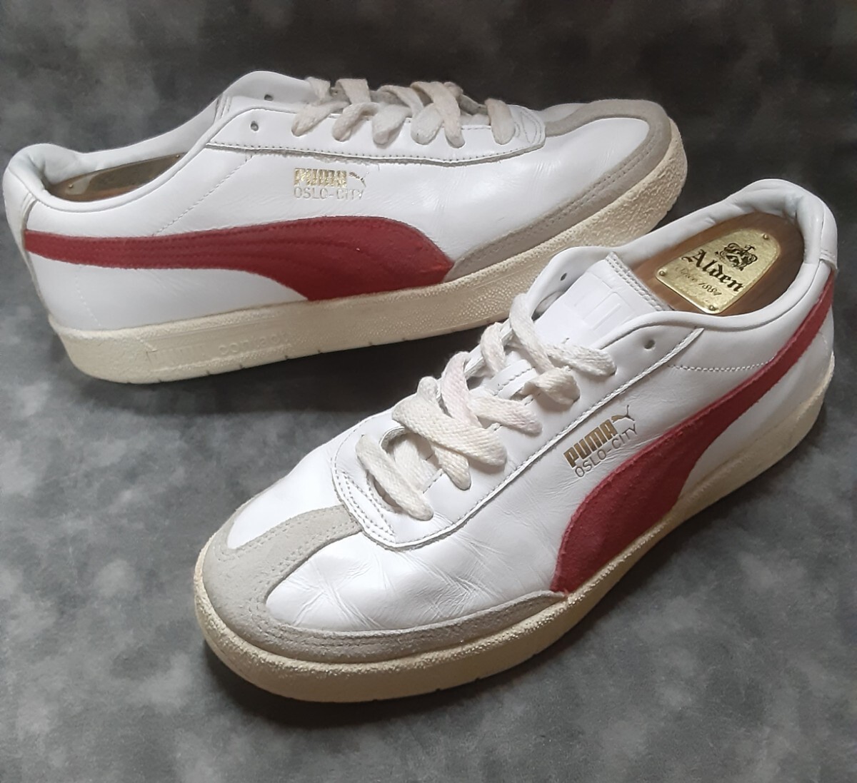 最値!定12100円!70's完全復刻!ゴールドネームリミテッドモデル!名作ゲルマンカラー!プーマ オスロシティ コンビカウレザー スニーカー 28_画像2