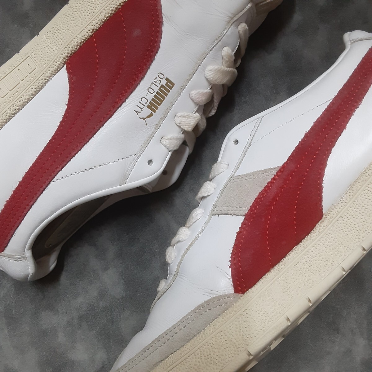 最値!定12100円!70's完全復刻!ゴールドネームリミテッドモデル!名作ゲルマンカラー!プーマ オスロシティ コンビカウレザー スニーカー 28_画像7