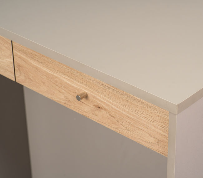 落ち着いた雰囲気 ゴミ箱上キッチンカウンター幅90 ダストカウンター 引出付（182）_画像5