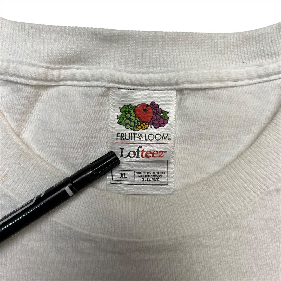 Vintage 90s-00s フルーツオブザルーム Catholic Church プリント Tシャツ 半袖 ホワイト FRUIT OF THE LOOM 古着 メンズ XL ビンテージ_画像2