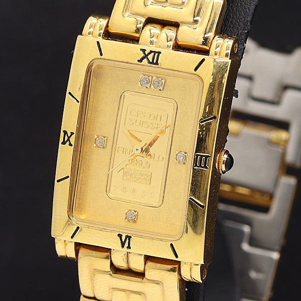 B-8127】FK-928-C FINE FINE GOLD 999.9 インゴット 1g 5P石入り 時計