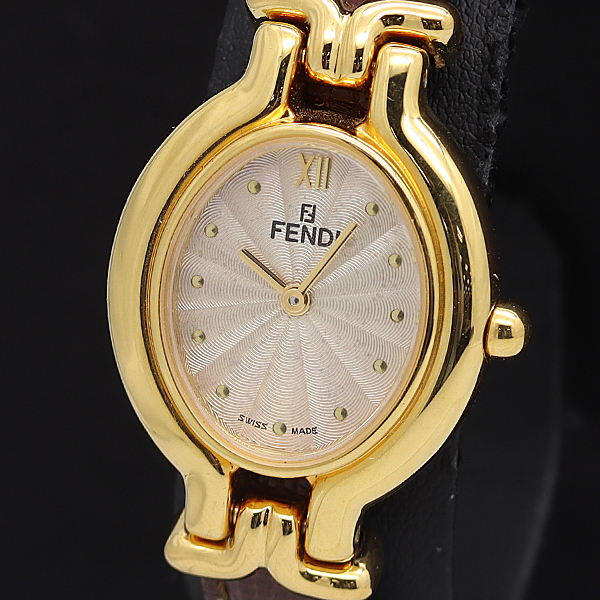 FENDI フェンディ 腕時計 空箱 7点セット 1円 保/箱付 フェンディ 640L チェンジベルト QZ シェル文字盤