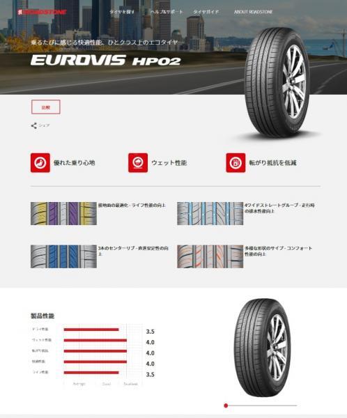 サマータイヤ ETRTO規格 165/65-14 新品2025年4本SET ロードストーン ユーロビズ EUROVIS HP02 165/65R14 79H タンク ルーミー ソリオ_画像3