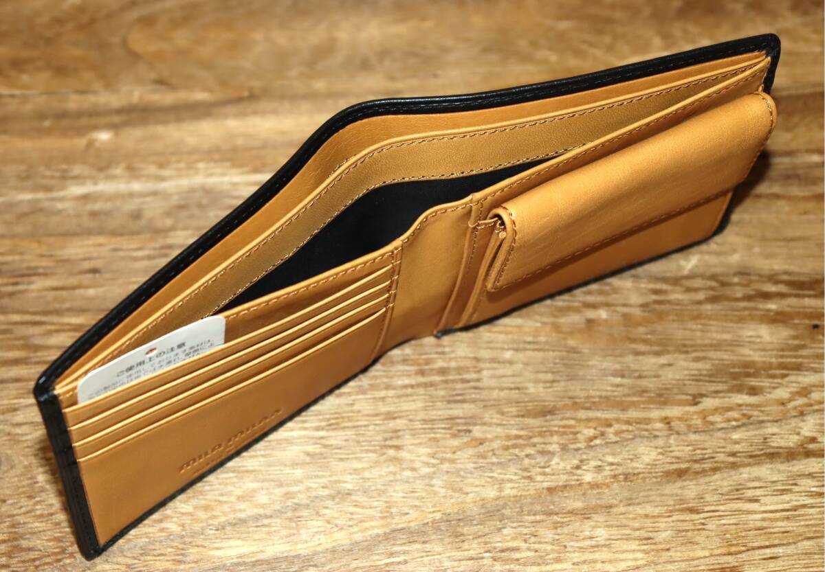 送料無料 即決【未使用】 mila milan ★ 牛革 二つ折り財布 ★ ミラミラン 税込定価1万8700円 品番254623 ミラショーン_画像5