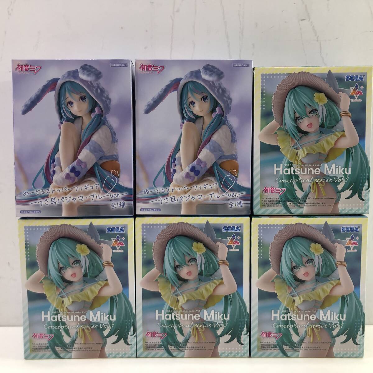 新品未開封!初音ミクプライズフィギュア6個セット! 04wy11811∞【1円~】未開封 7月 新作プライズフィギュア 6個 同