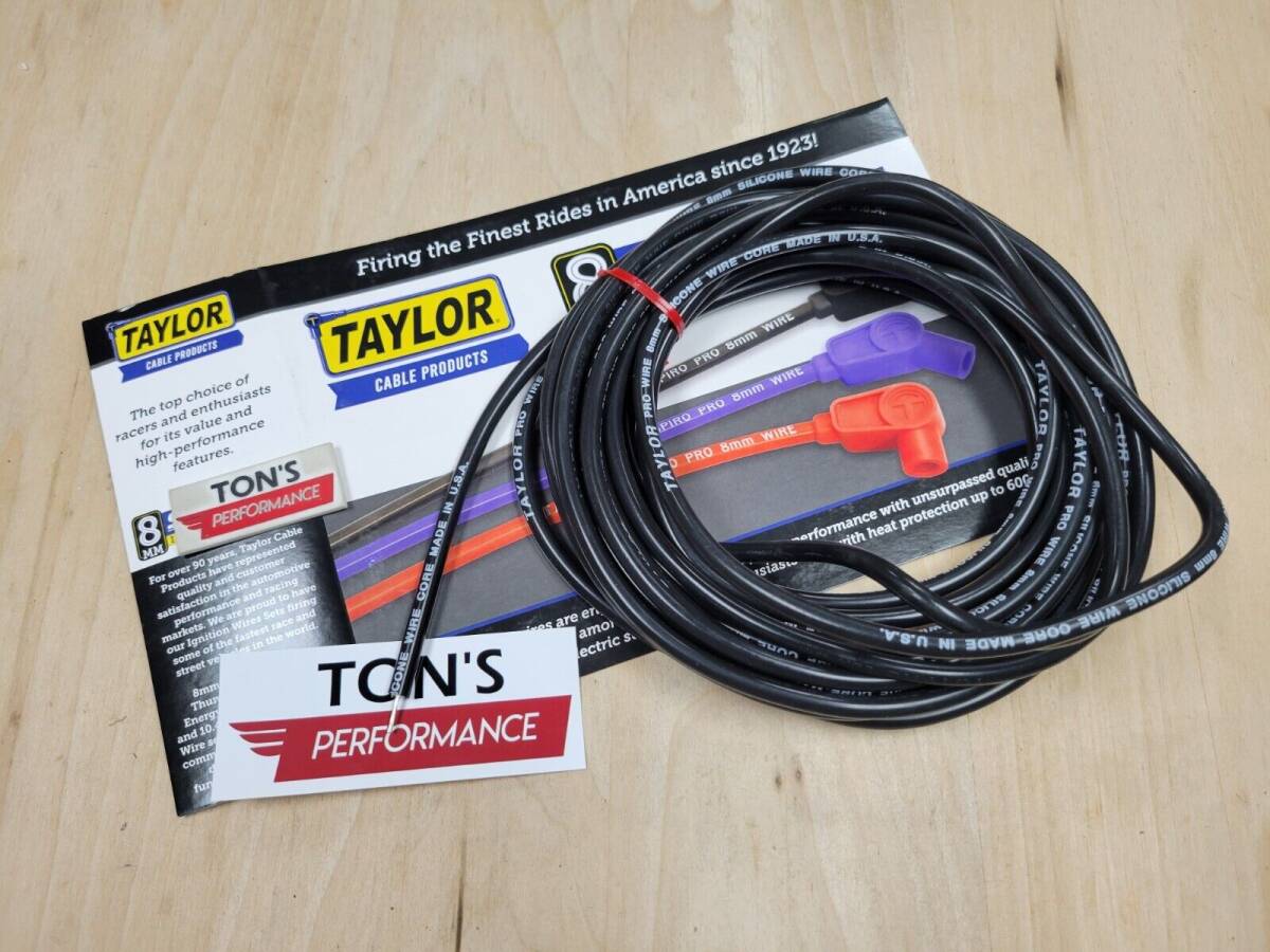 Taylor 35081 Spark Plug Wire Pro Wire Core 8.0mm Black 30 ft. Length 0 Ohm TCW 海外 即決 海外商品購入代行