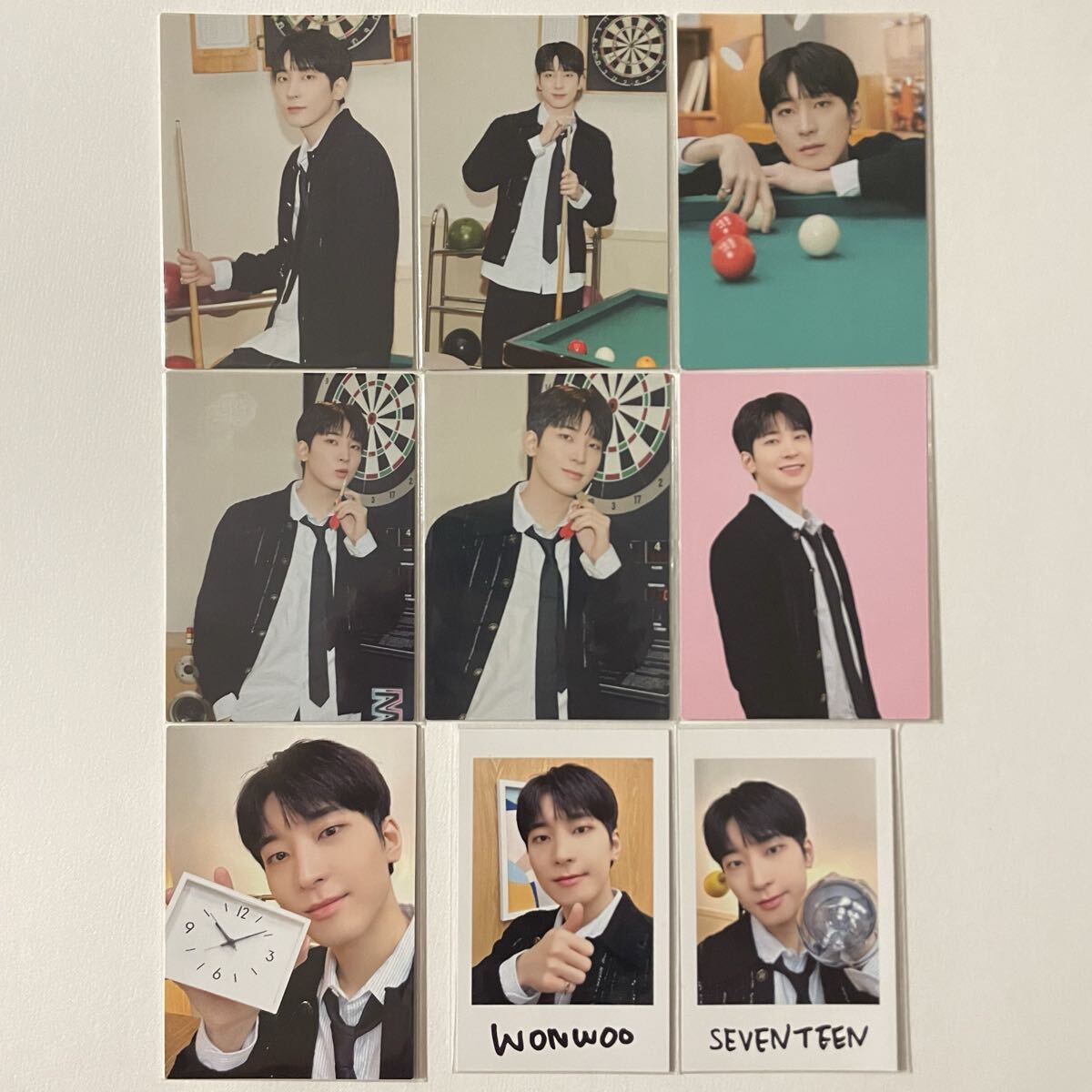 SEVENTEEN ウォヌ トレカ チェキ インスタントフィルム 1枚 SEVENTEEN ウォヌ HOLIDAY トレカ インスタントフォト 9枚