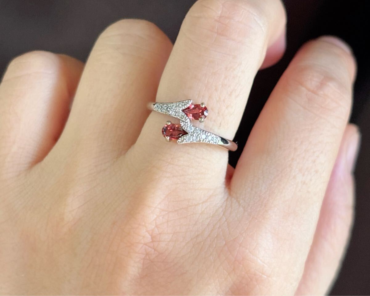 天然石 ワインレッドガーネットのリング指輪（番号A4733）_画像4