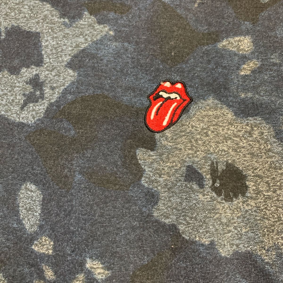 The Rolling Stones / ザ・ローリング・ストーンズ ロゴ刺繍 Ｔシャツ / Mサイズ_画像3
