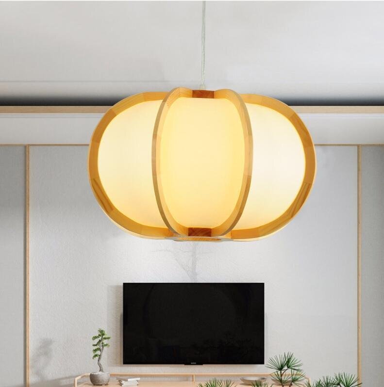 人気ペンダントライト 照明器具リビング照明 店舗照明 天井照明 ダイニング 寢室 和室和風(fēng) 木目調(diào) カボチャ型