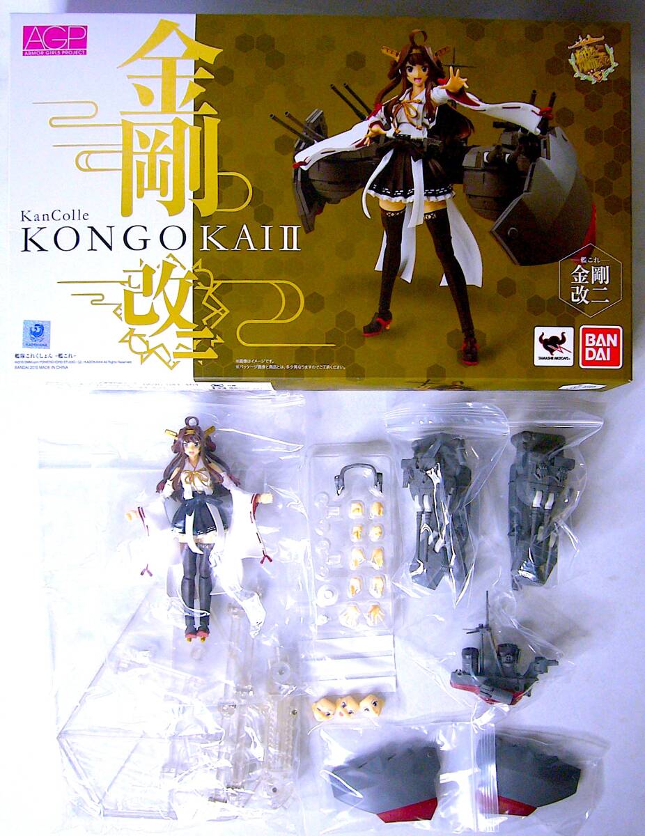 バンダイ 金剛改二 那珂改二 艦隊これくしょん 艦これ アーマーガールズプロジェクト フィギュア 塗装済完成品 全高約14cm 2個まとめ売り _画像2