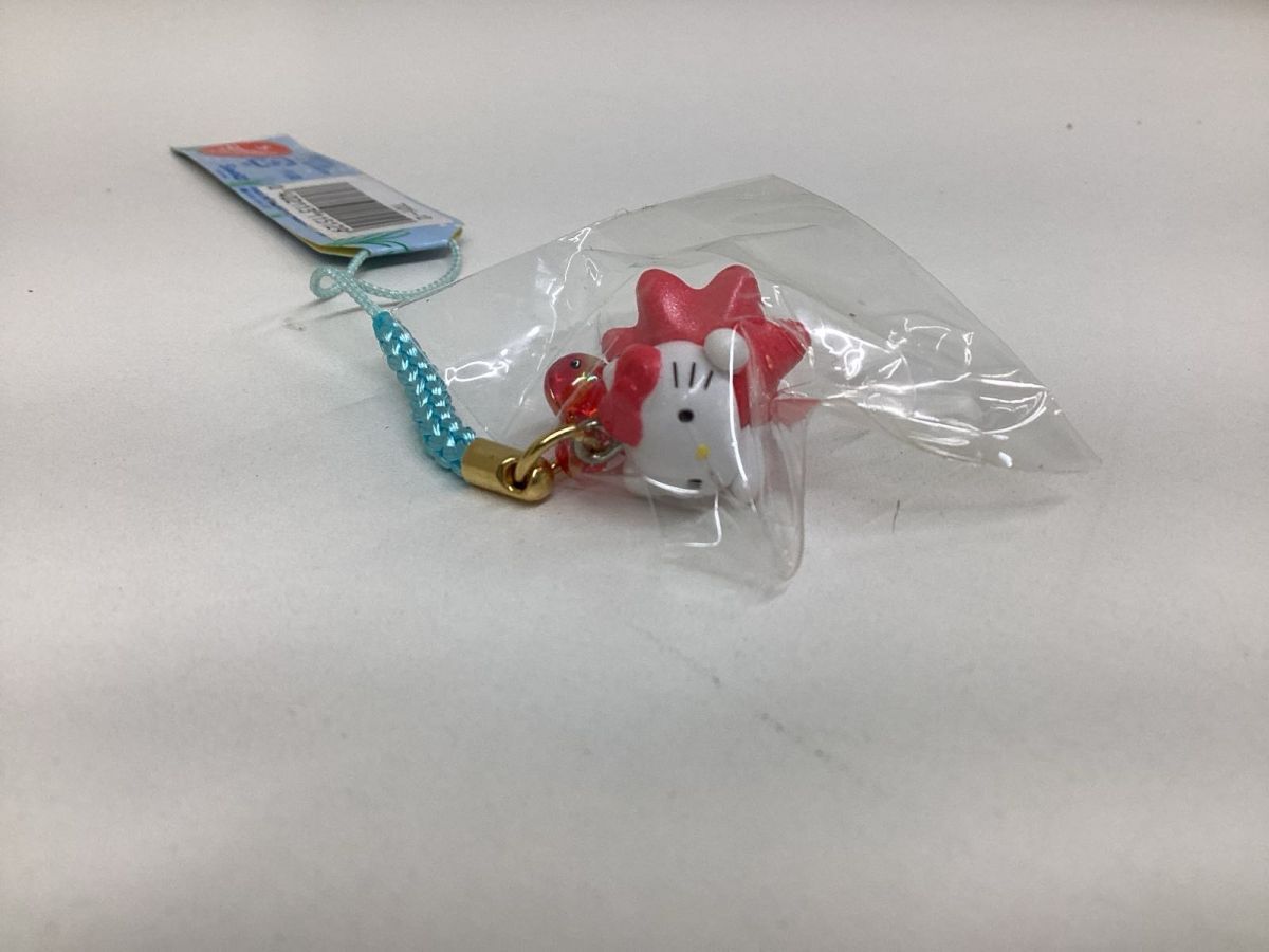 ハローキティ 赤いべべ着たかわいい金魚 ご当地ストラップ キーホルダー レア 05【現状】ご当地キティ根付けストラップ 赤いべべ着たかわいい