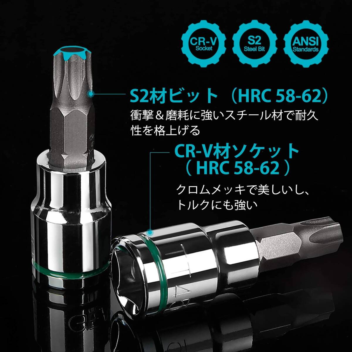 23点セット トルクスビットソケットセット CRV鋼製 トルクスビットソケットセット CRV鋼製 23点セット|Yahoo