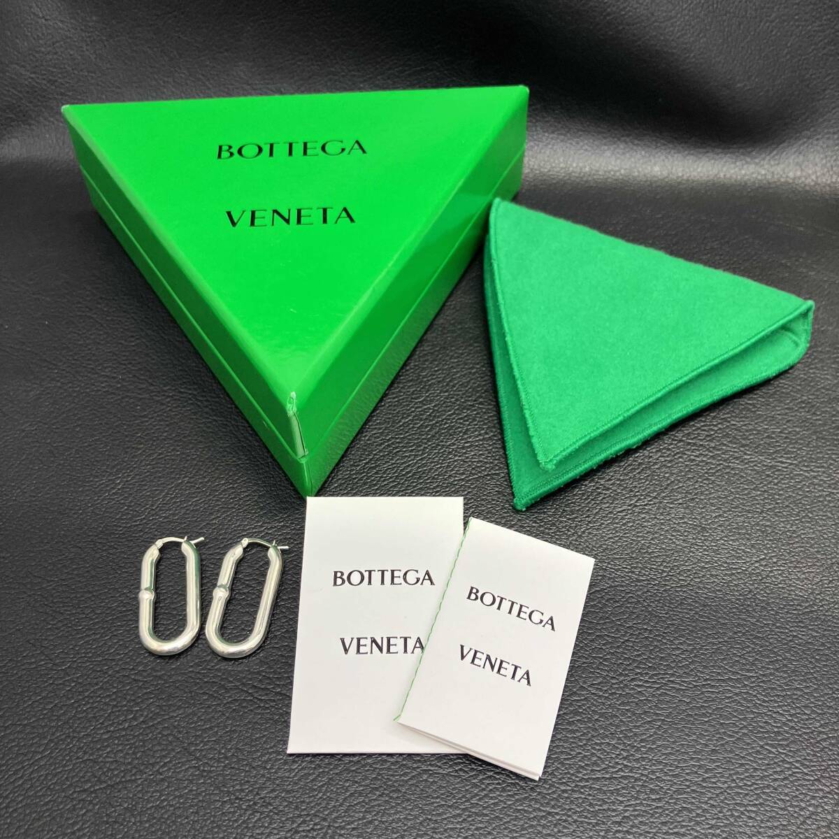 箱 付 BOTTEGA VENETA ボッテガヴェネタ デザイン ピアス SV 925 17.1g シルバー 店舗受取可_画像6