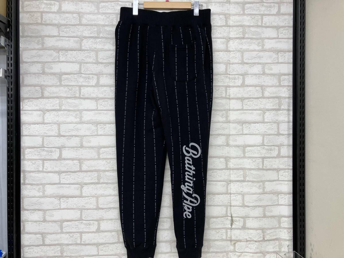 A BATHING APE 001PTG801005X ア ベイシング エイプ スウェットパンツ メンズ ブラックベース 総柄 sizeS コットン_画像2