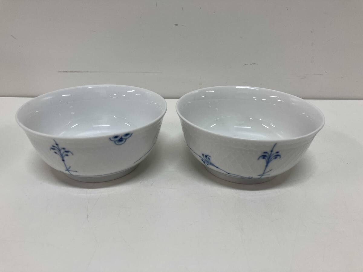 ROYAL COPENHAGEN ロイヤルコペンハーゲン ブルーパルメッテ ライスボール ペア 2個セットご飯茶碗 ブランド食器 小ぶり 小さめ 高級_画像3