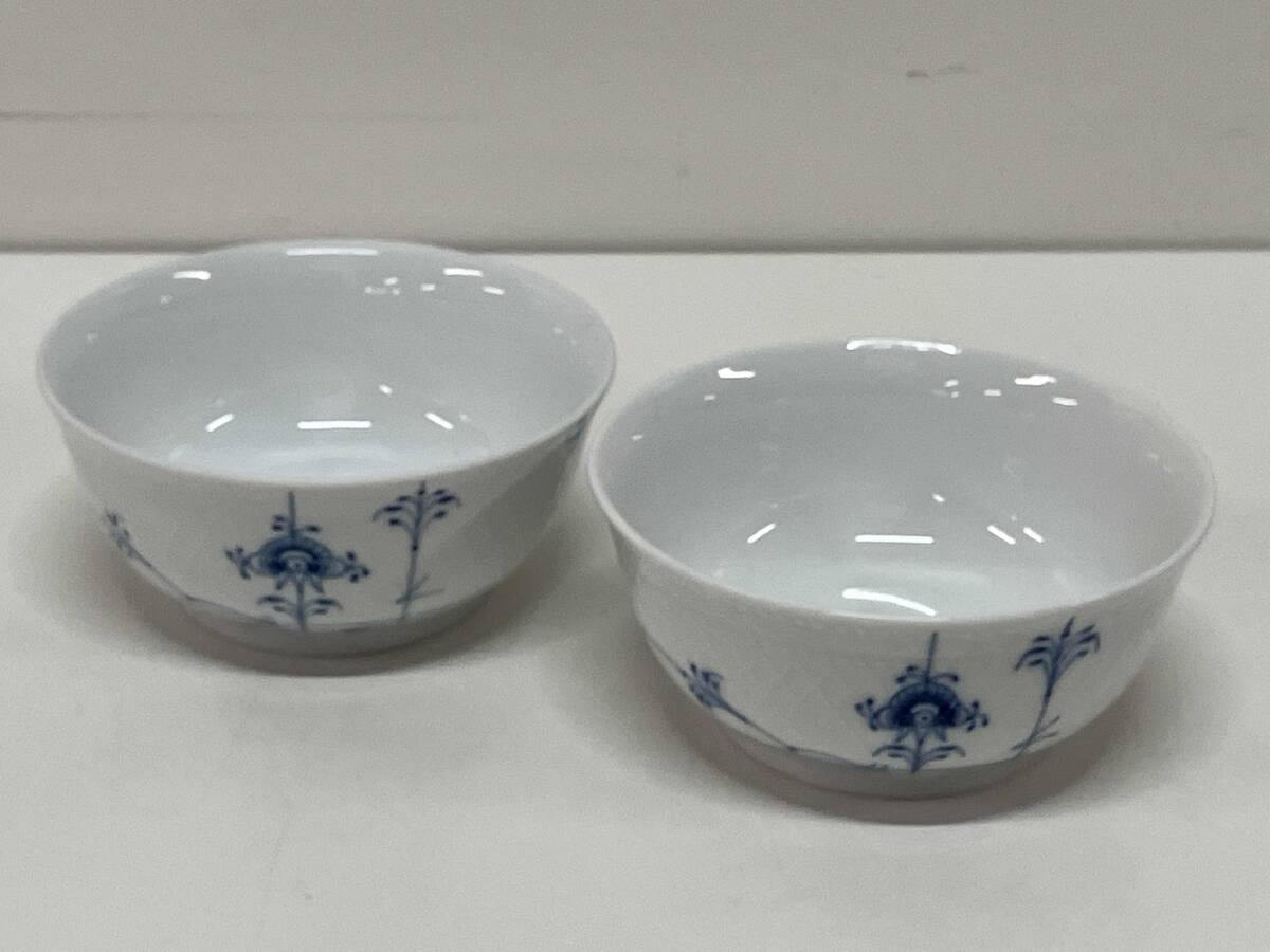 ROYAL COPENHAGEN ロイヤルコペンハーゲン ブルーパルメッテ ライスボール ペア 2個セットご飯茶碗 ブランド食器 小ぶり 小さめ 高級_画像8