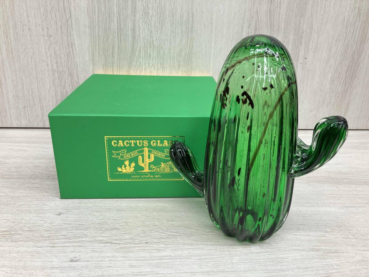 amabro アマブロ カクタス グラス オーナメント サボテン Lサイズ 高さ約20cm_画像1