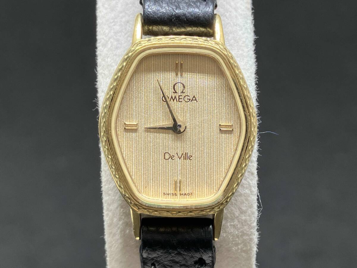 オメガ デビル アンティーク レディースQZ時計 GP 不動 1円】ジャンク 不動 OMEGA De Ville オメガ デビル デヴィル