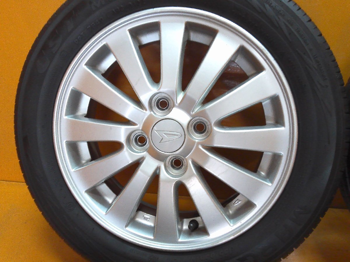 ☆スピスタ☆タイヤホイール ダイハツ純正 コンテ・MOVE・エッセ 155/65R14 4.5J +45 100-4 4本 R141220 中古 22_画像2