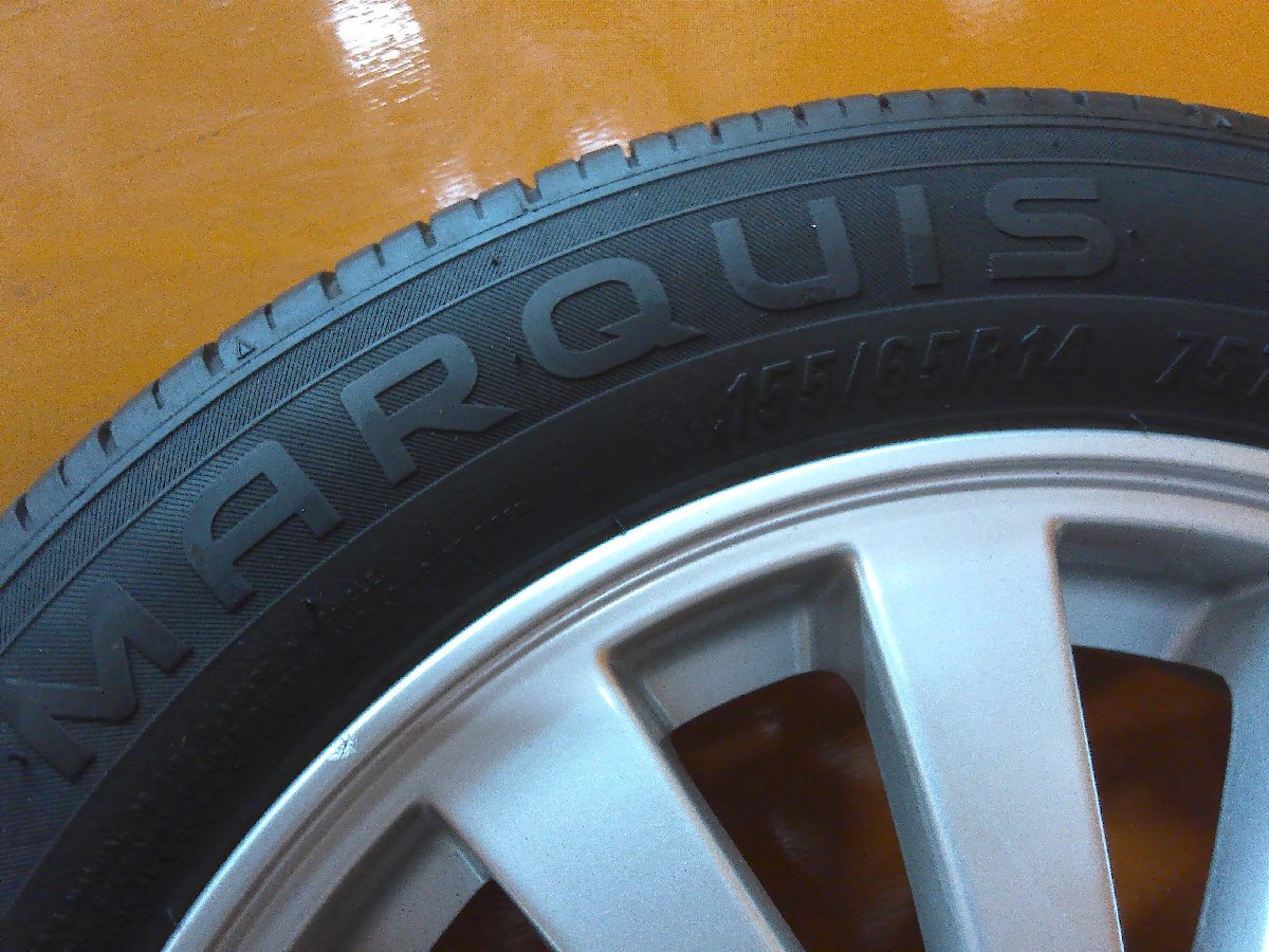 ☆スピスタ☆タイヤホイール ダイハツ純正 コンテ・MOVE・エッセ 155/65R14 4.5J +45 100-4 4本 R141220 中古 22_画像6