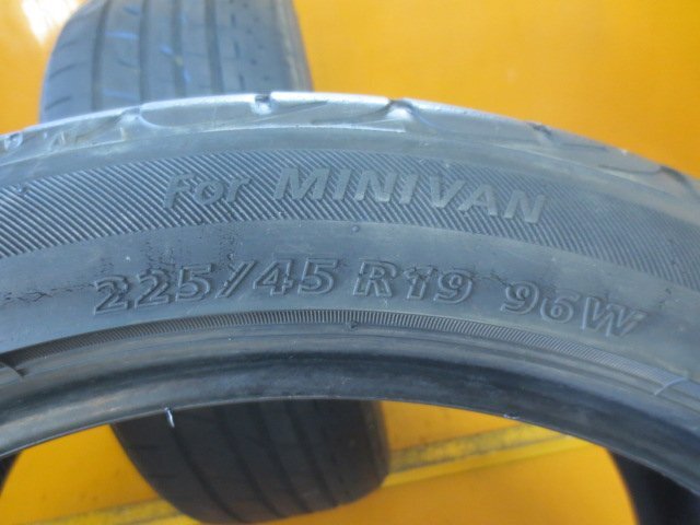 ☆スピスタ☆タイヤ ブリヂストン Playz PX-RV 225/45R19 2本 19T231 中古 17 _画像3