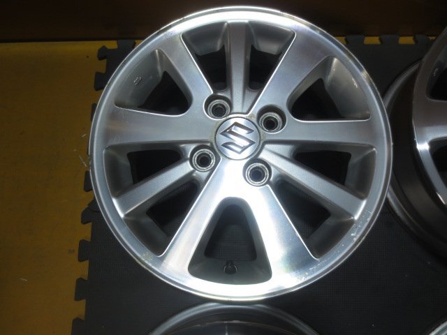 ☆スピスタ☆ホイール　スズキ純正　エブリィワゴン　14インチ　4.5J　+50　100-4　4本　中古　R145345H_画像2