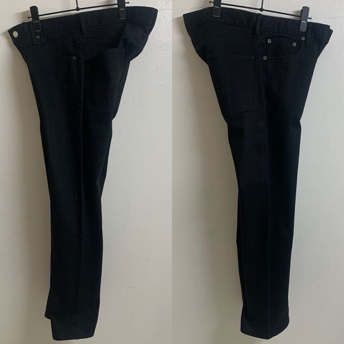 SLOWGUN & CO スロウガン MADE IN JAPAN 日本製 ストレッチ ブラックデニムパンツ デニムパンツ 2(W33位) ブラック TALON ZIP アーカイブ_画像7