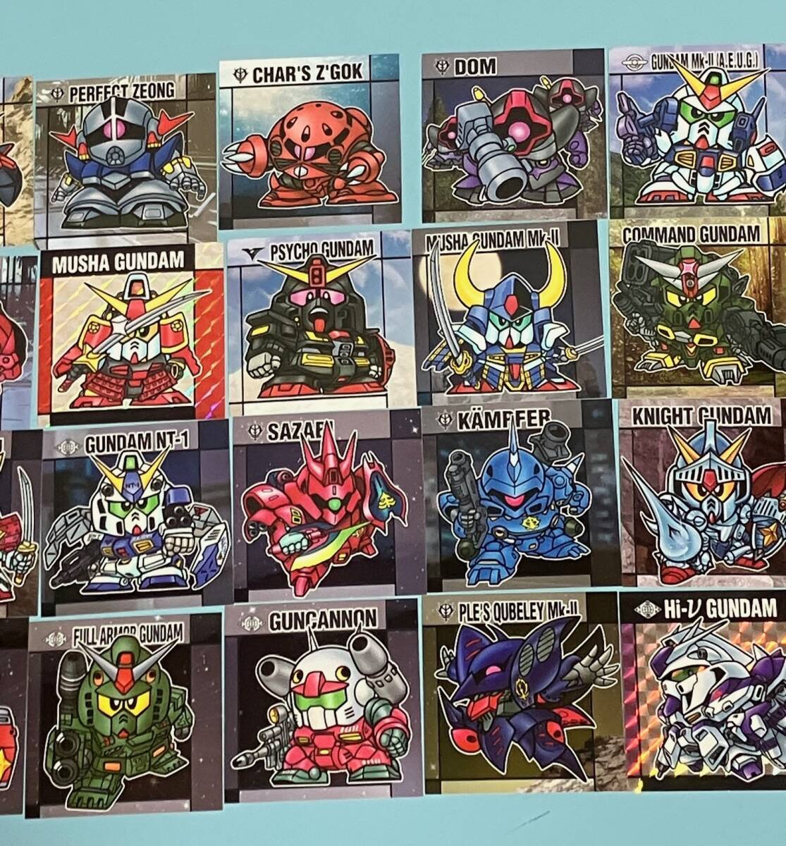 元祖SDガンダム スナックシール レア3枚含む22枚 全32種 コンプ☆レア☆元祖SDガンダムスナック シール