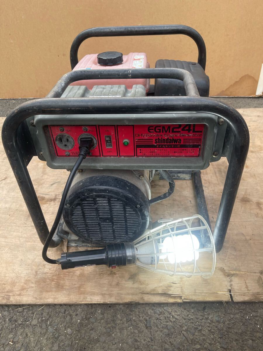 新ダイワ発電機EGM24L エンジン発電機　建設機械 始動確認済み　発電良好 動画あり(5120)_画像1