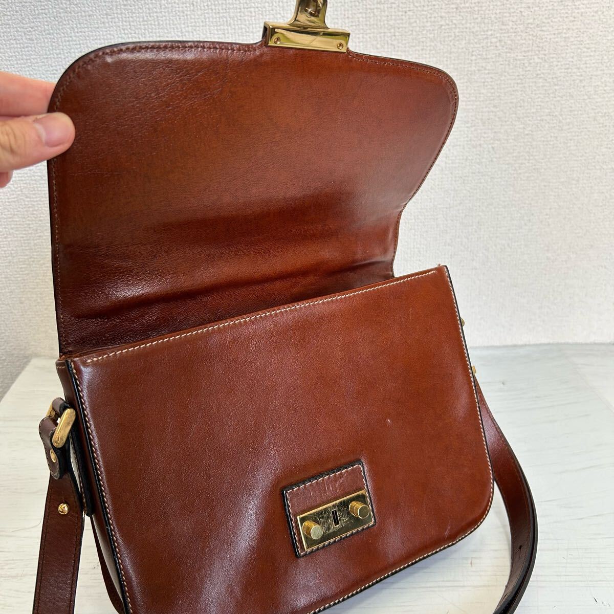 【美品】ゴールドファイル メッセンジャーバッグ レザー 本革 ドイツ製造 希少 ドイツ製 GOLD PFEIL ゴールドファイル メンズ ショルダー