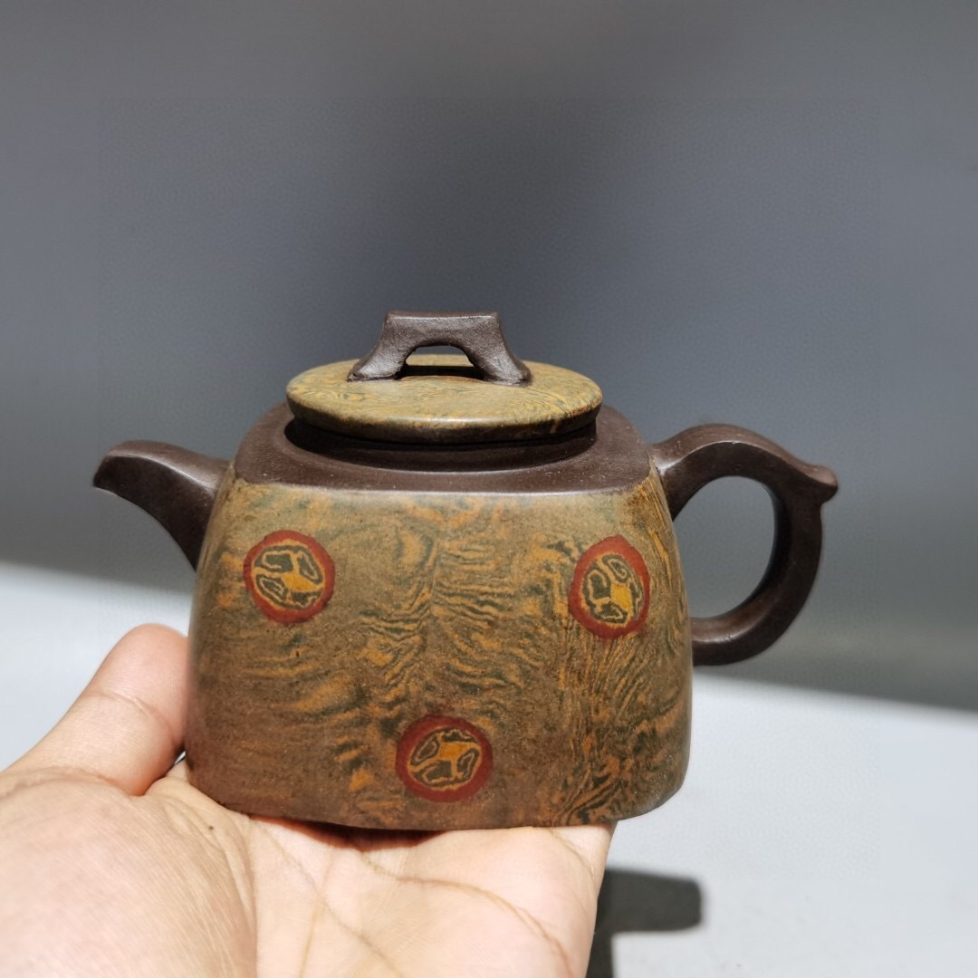 中国古美術品 清の時代 花卉蝶鳥中皿 18cm 清