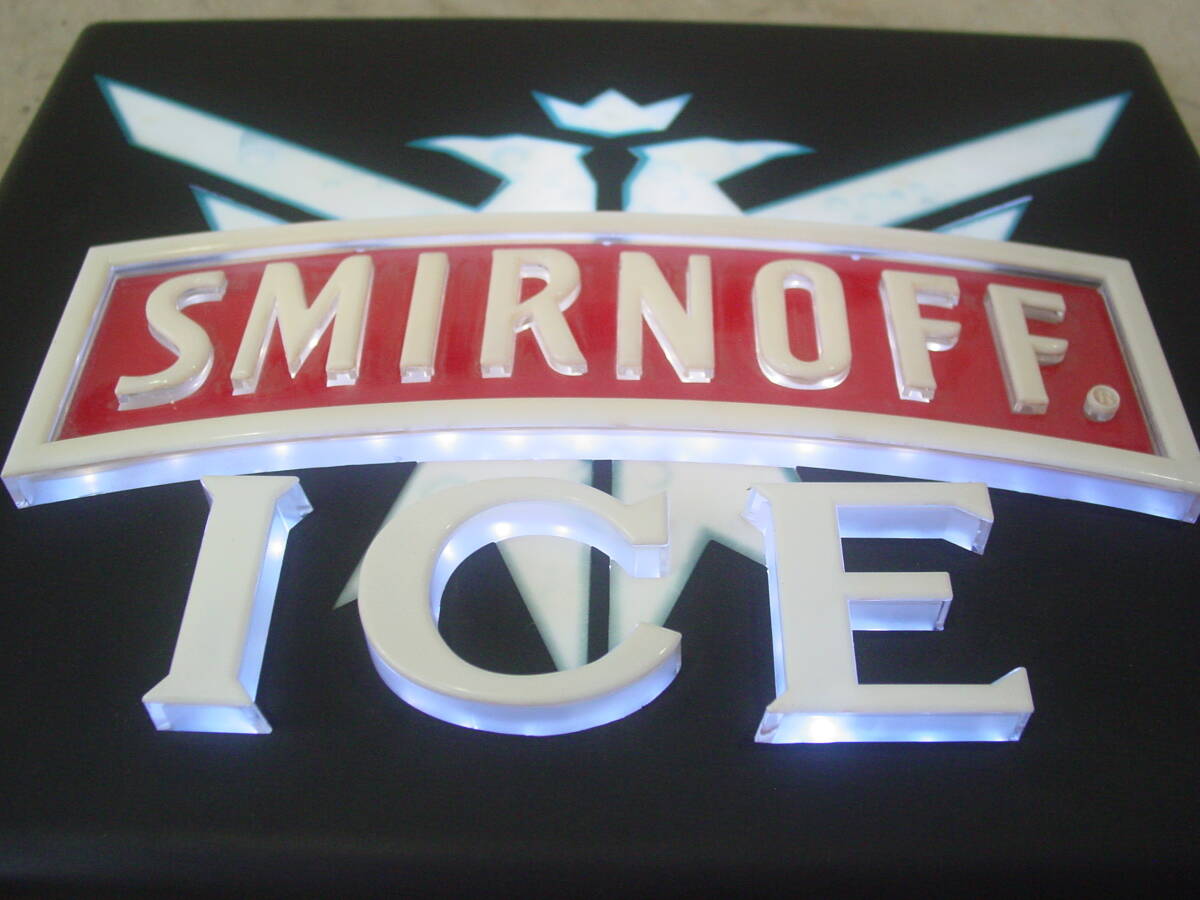 ★SMIRNOFF ICE スミノフアイス LEDサイン 電飾 ロゴ 看板 アメリカン_画像4