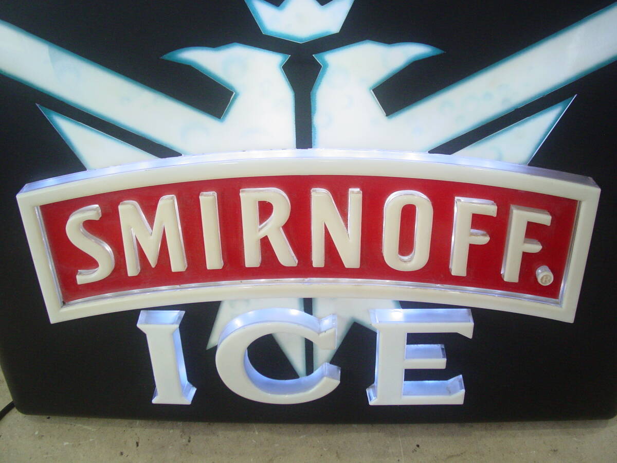 ★SMIRNOFF ICE スミノフアイス LEDサイン 電飾 ロゴ 看板 アメリカン_画像5