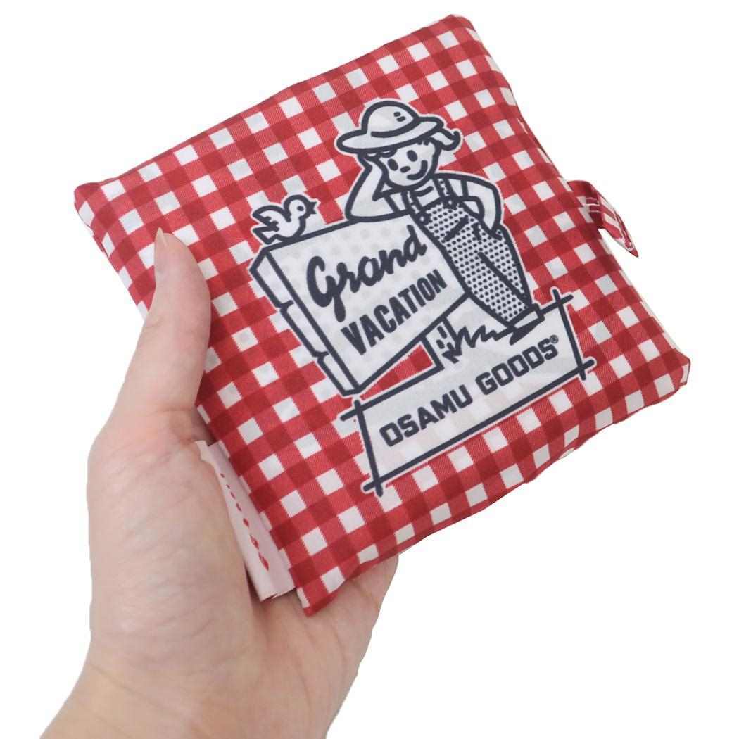 オサムグッズ ショッピングバッグ エコバッグ チェックフレンド Osamu Goods 丸眞 お買い物かばん キャラクター グッズ_画像4